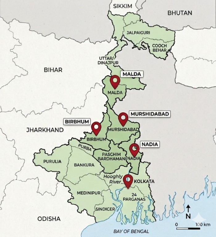 Map of West Bengal